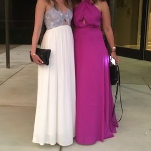 Lulus backless long purple dress